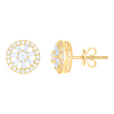 10 kt Gold Earrings With Moissanite Ctw 1.106